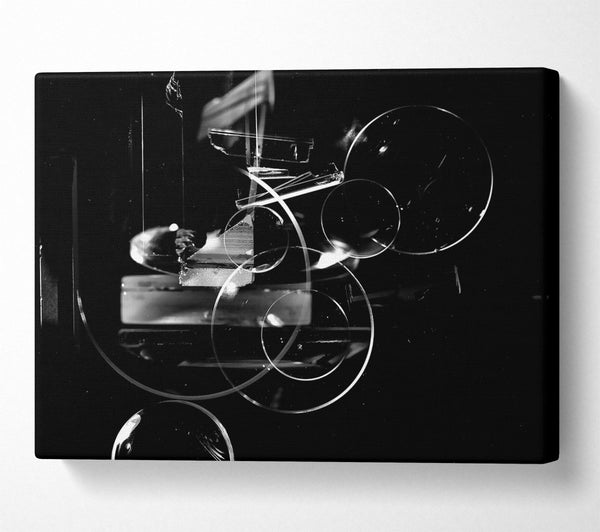  A Canvas Print of Black Glass Reflection Canvas Wall Art