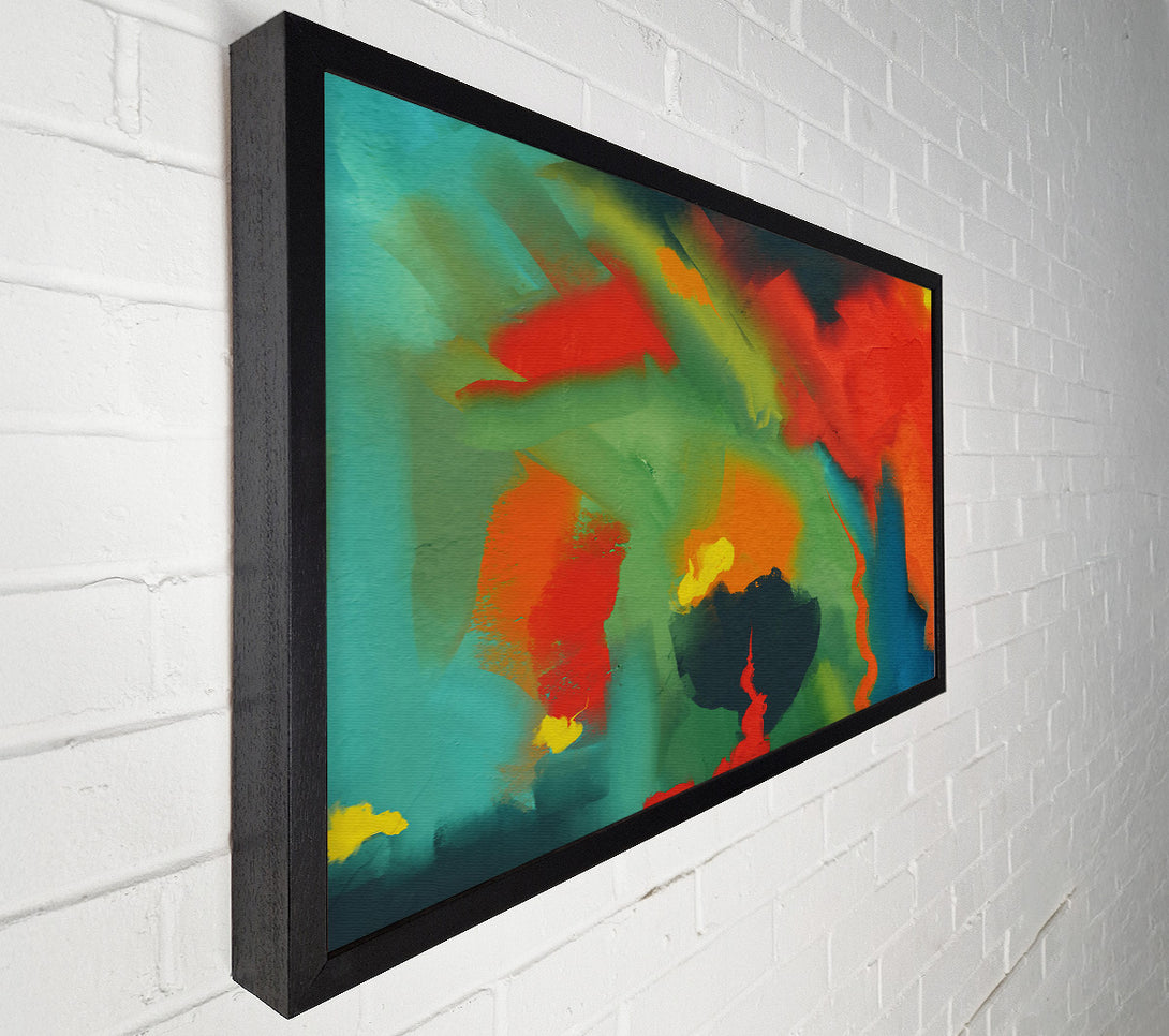  A Canvas Print of Teal And Orange Abstract Canvas Art