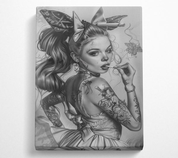  A Canvas Print of Alice In Wonderland Smoking Canvas Art