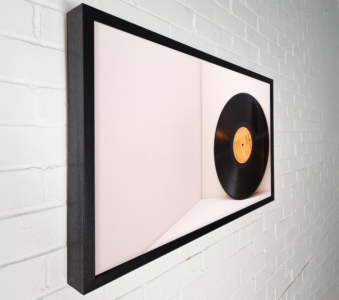  A Canvas Print of Black Vinyl Corner Canvas Art