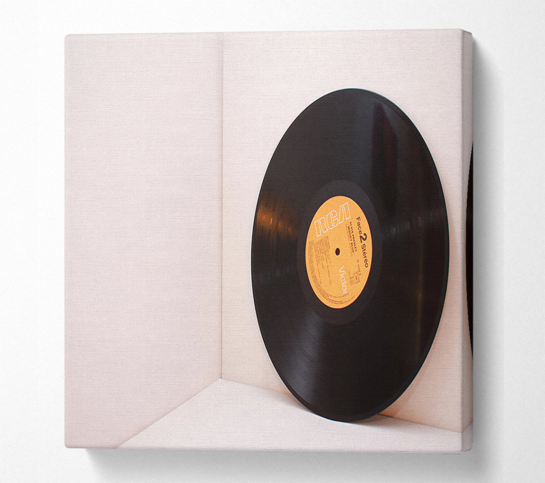  A Canvas Print of Black Vinyl Corner Canvas Art