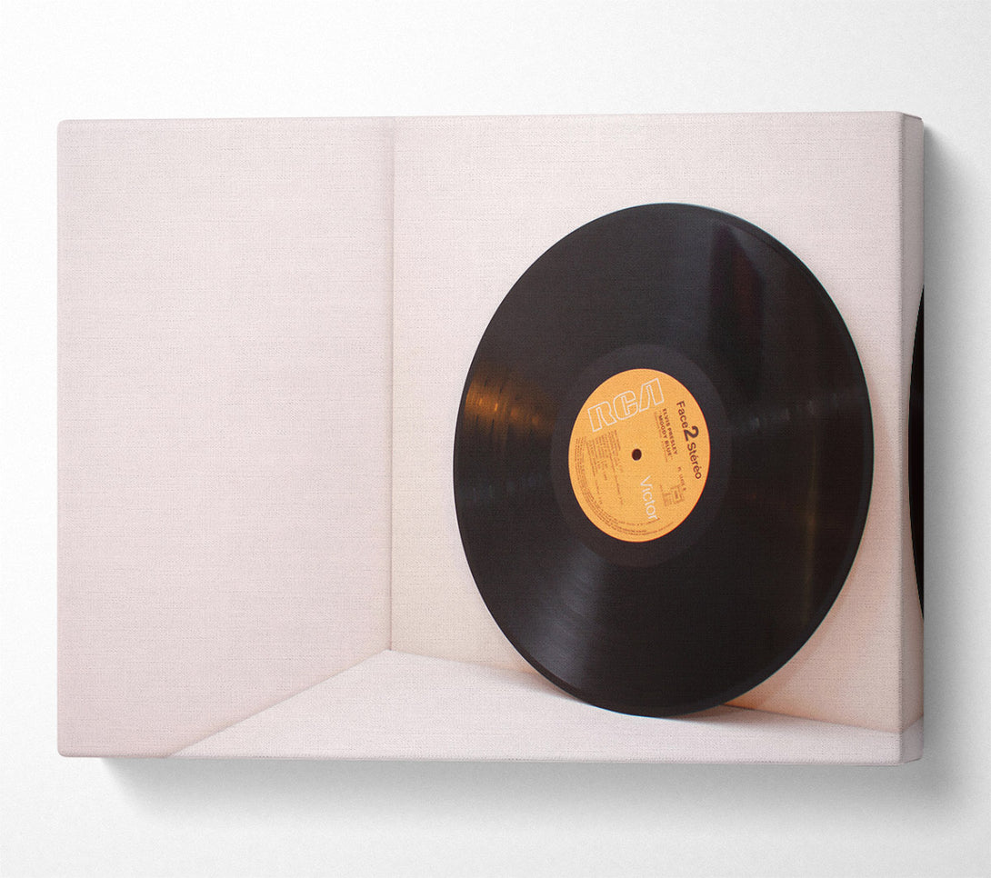  A Canvas Print of Black Vinyl Corner Canvas Art