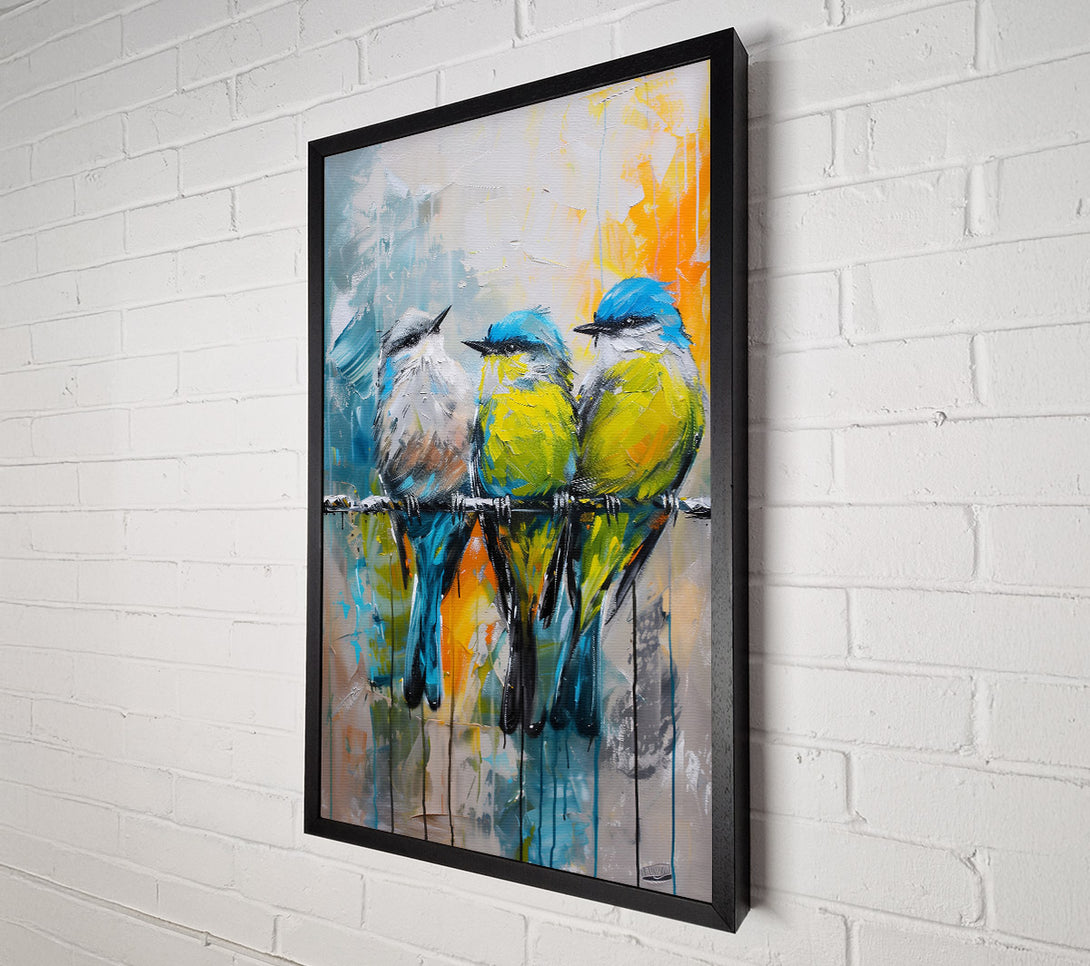  A Canvas Print of Blue Bird Symphony Canvas Wall Art
