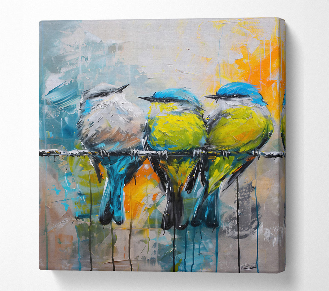  A Canvas Print of Blue Bird Symphony Canvas Wall Art