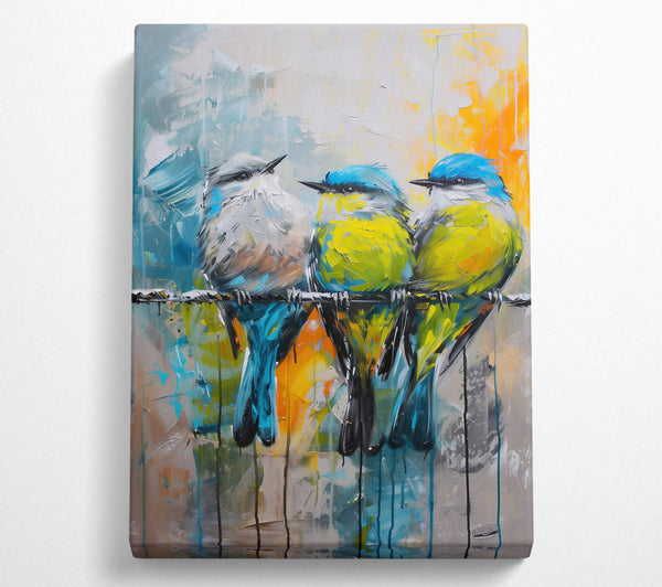  A Canvas Print of Blue Bird Symphony Canvas Wall Art