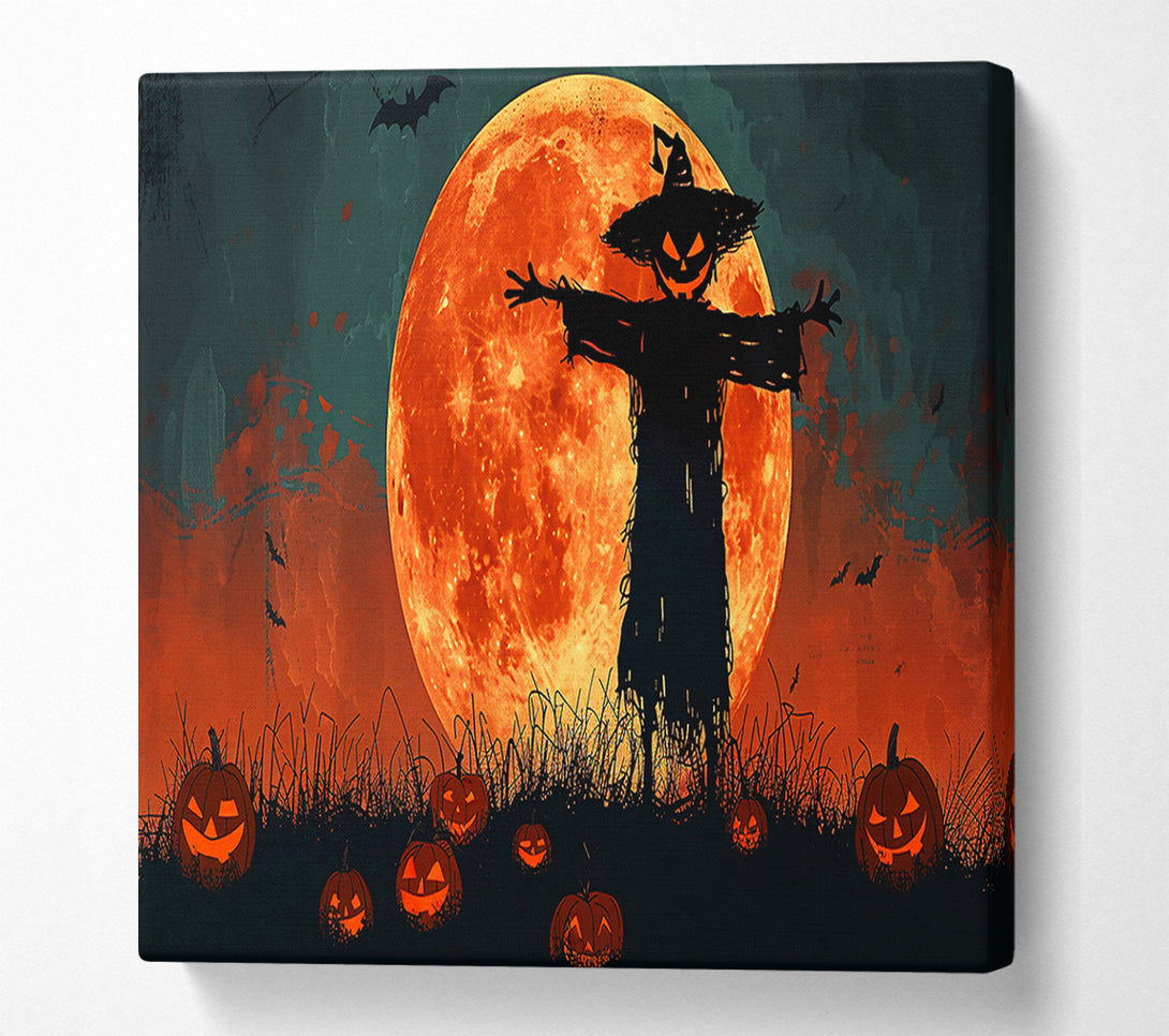  A Canvas Print of Crimson Scarecrow Moon Canvas Art
