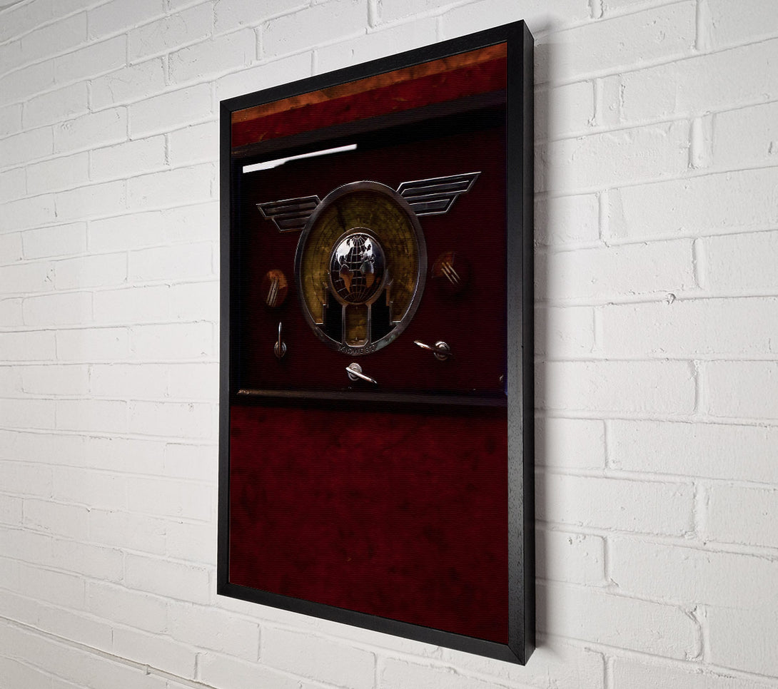 A Canvas Print of Crimson Radio Waves Canvas Wall Art