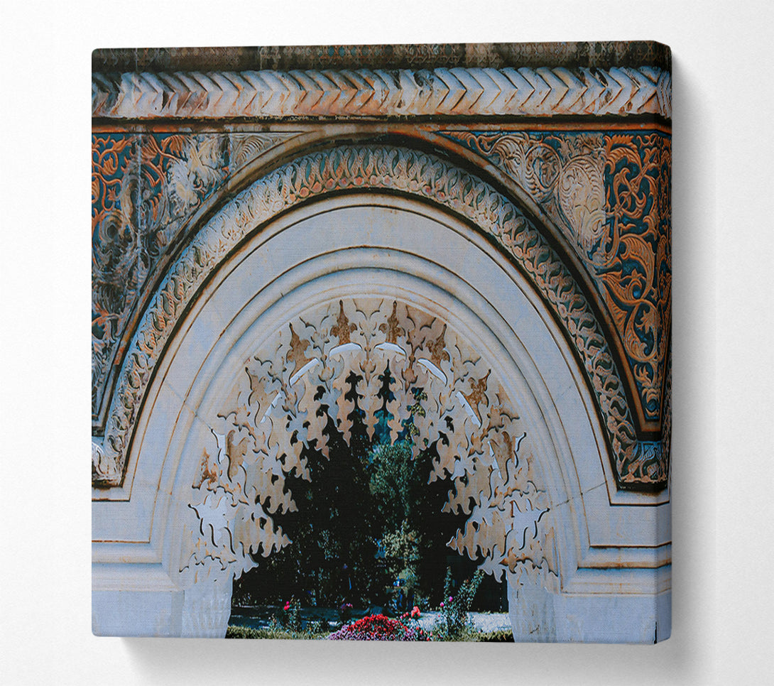  A Canvas Print of Stonework In Beige Canvas Art