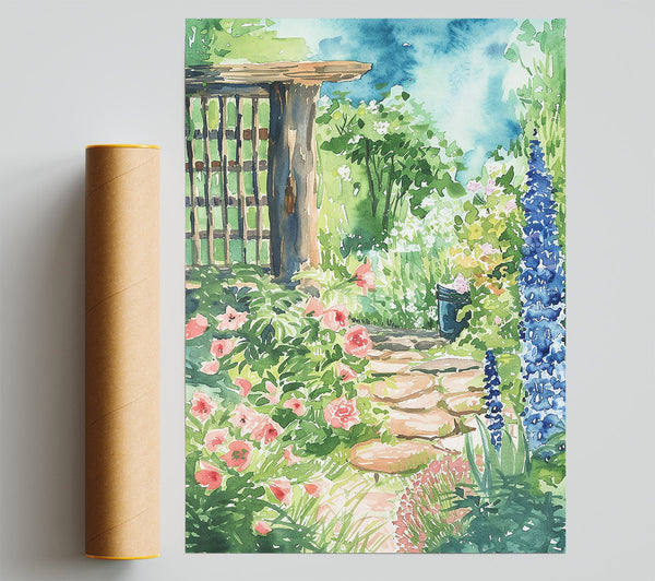 An English Garden Giclee Print