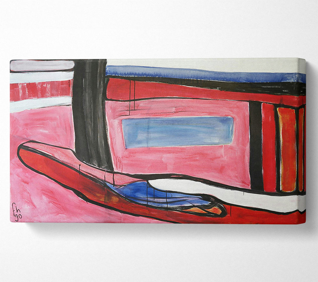  A Canvas Print of Pink And Blue Shapes Canvas Art