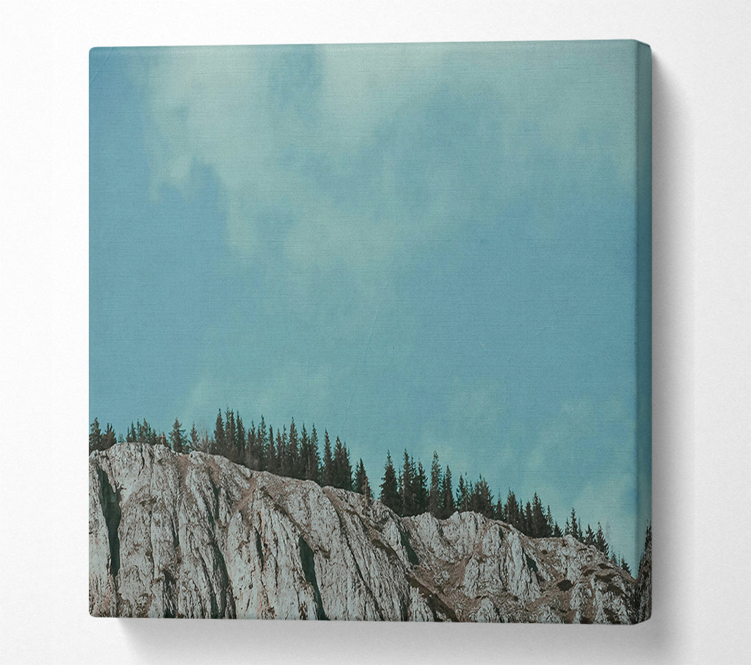  A Canvas Print of Pale Blue Cliffs Canvas Art