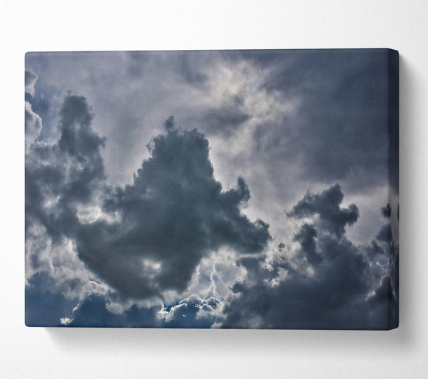  A Canvas Print of Gray Storm Clouds Canvas Wall Art