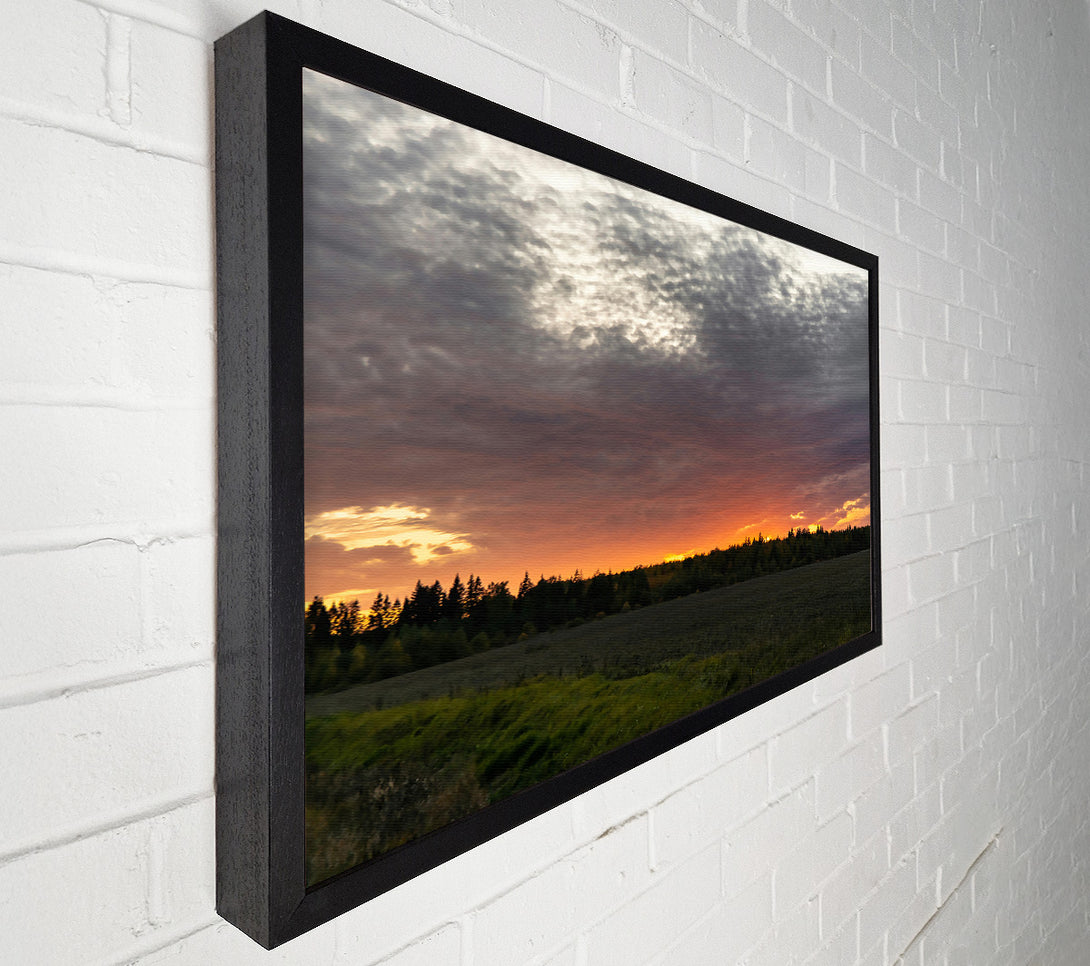  A Canvas Print of Orange Sunset Cloudscape Canvas Print