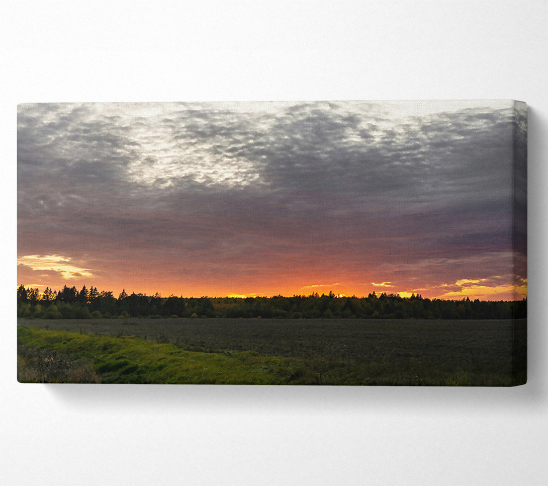  A Canvas Print of Orange Sunset Cloudscape Canvas Print