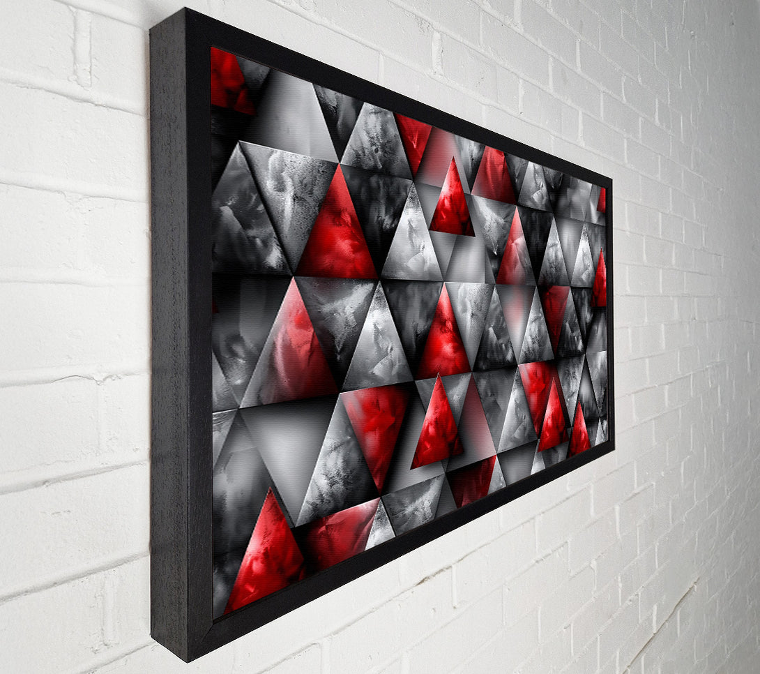  A Canvas Print of Crimson Geometric Symphony Canvas Wall Art