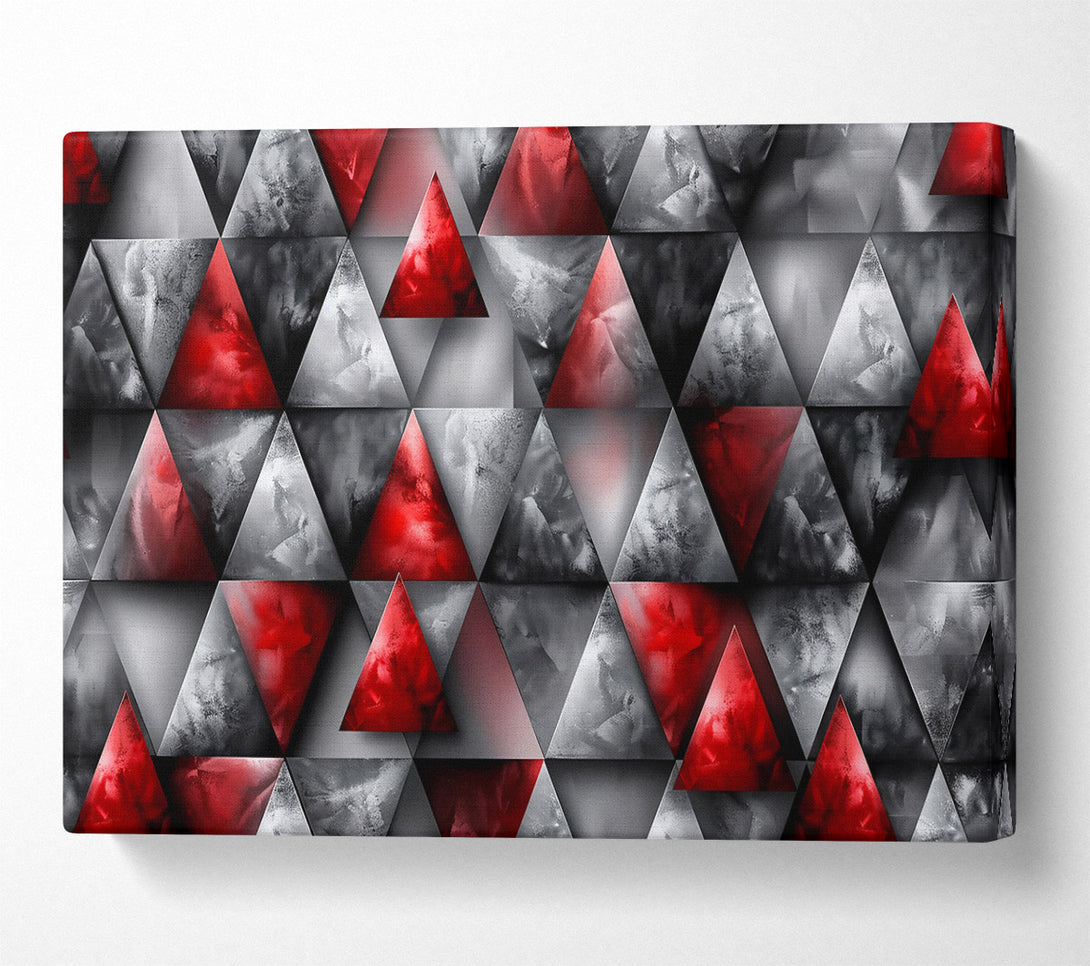  A Canvas Print of Crimson Geometric Symphony Canvas Wall Art