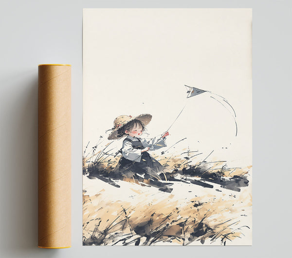 Tan Kite Dreams Poster
