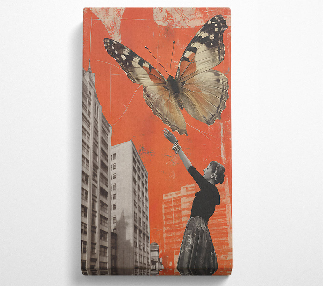  A Canvas Print of Orange Butterfly Escape Canvas Art