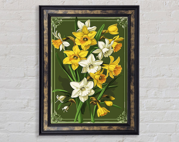 Antique Flowers Framed Print