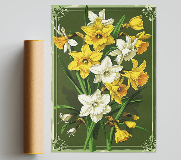 Antique Flowers Poster