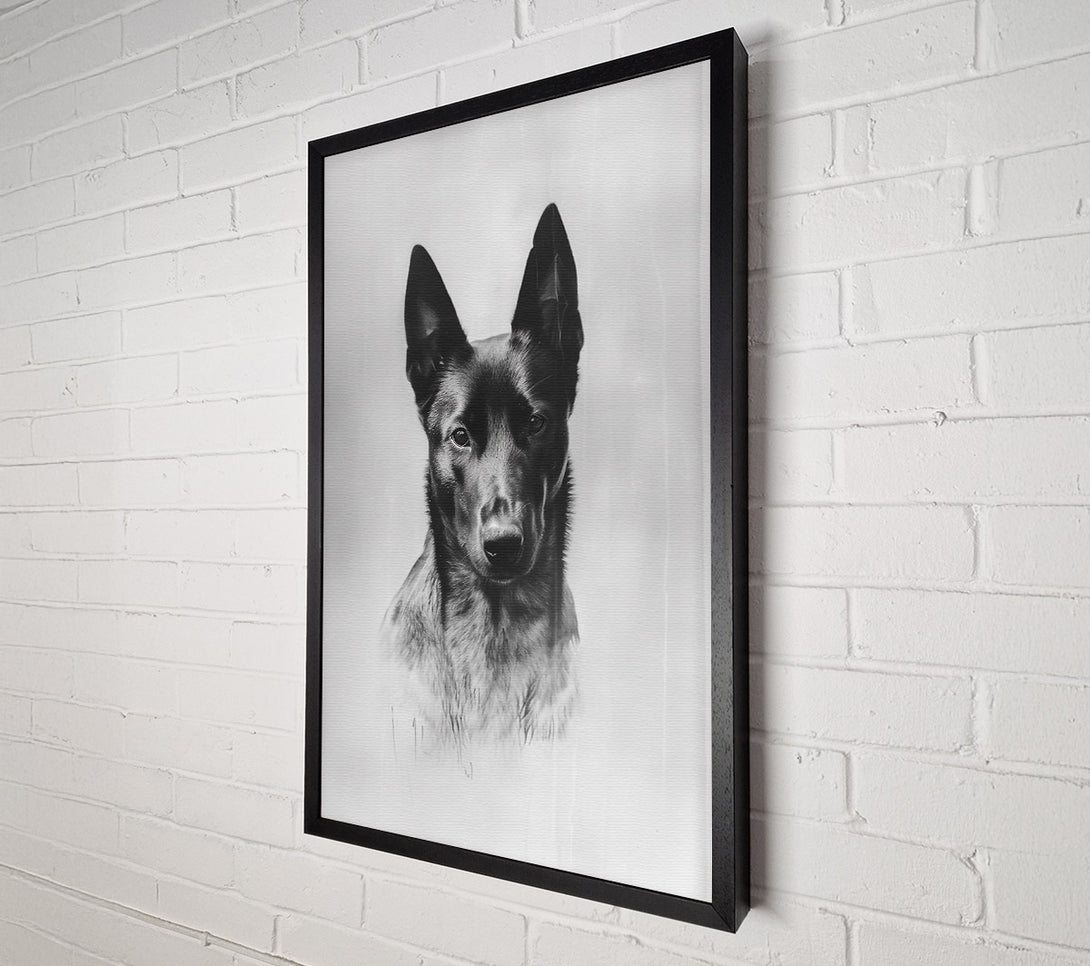  A Canvas Print of Black Dog Portrait Canvas Print
