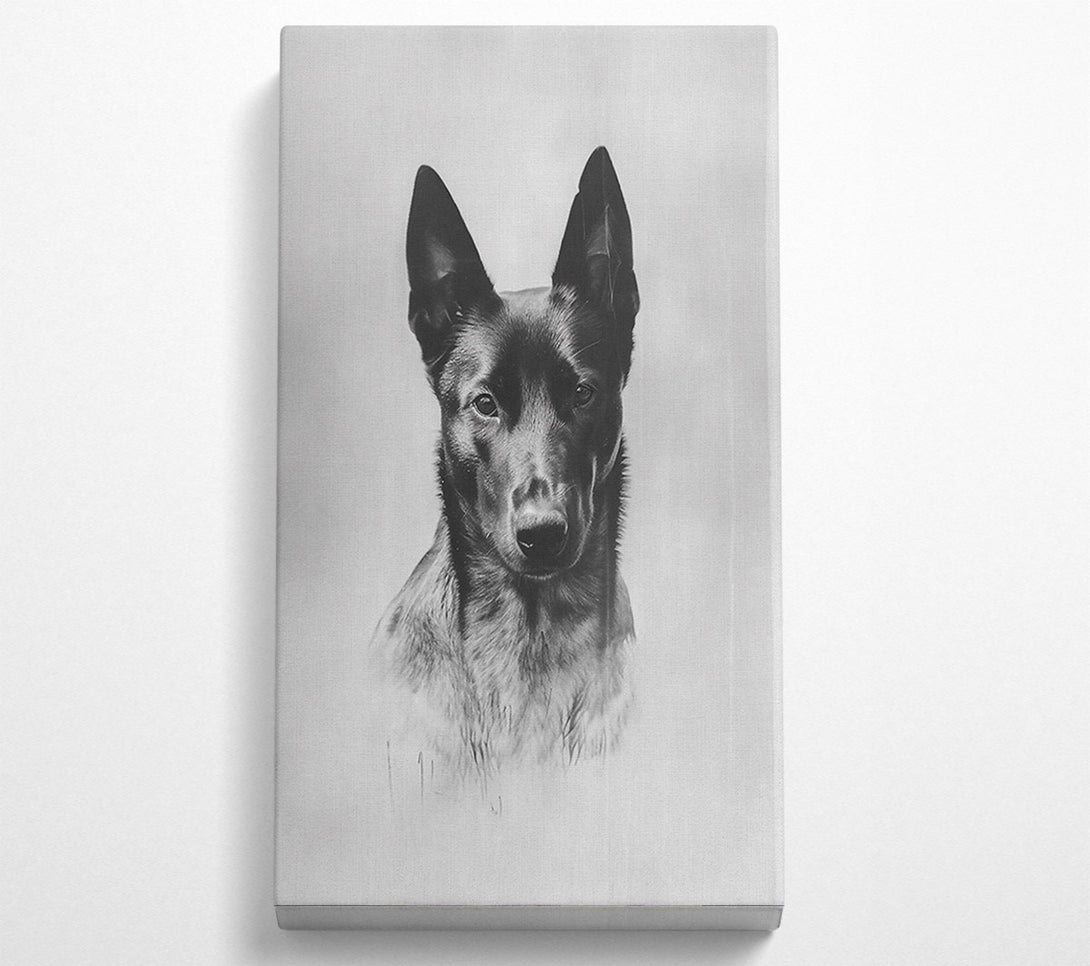  A Canvas Print of Black Dog Portrait Canvas Print