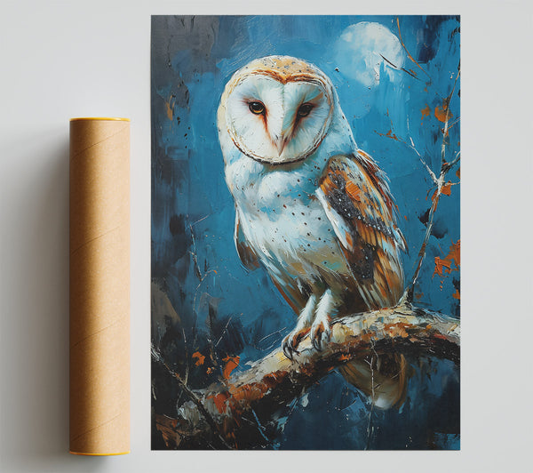 Azure Owl Watch Poster