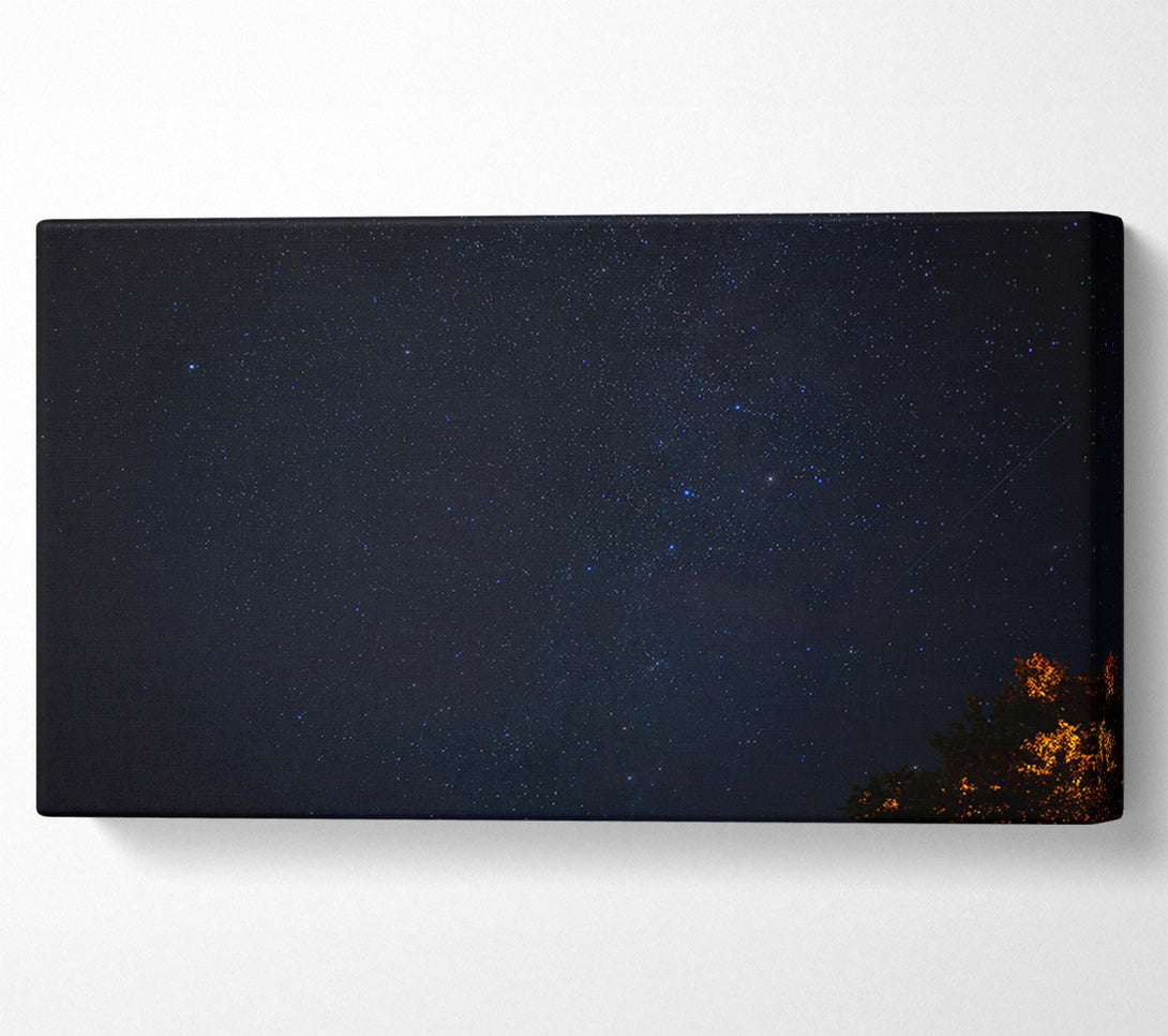  A Canvas Print of Night Sky In Blue Canvas Wall Art