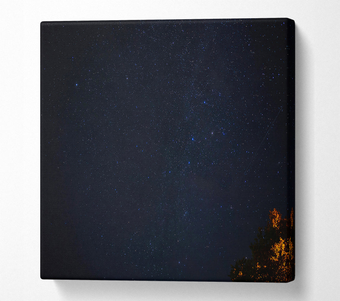  A Canvas Print of Night Sky In Blue Canvas Wall Art
