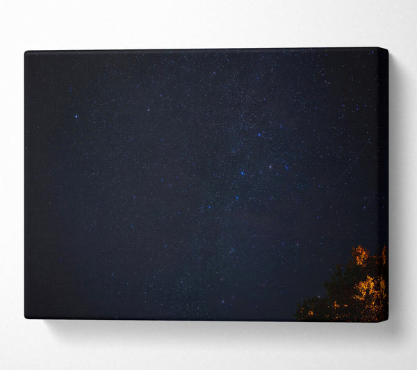 A Canvas Print of Night Sky In Blue Canvas Wall Art