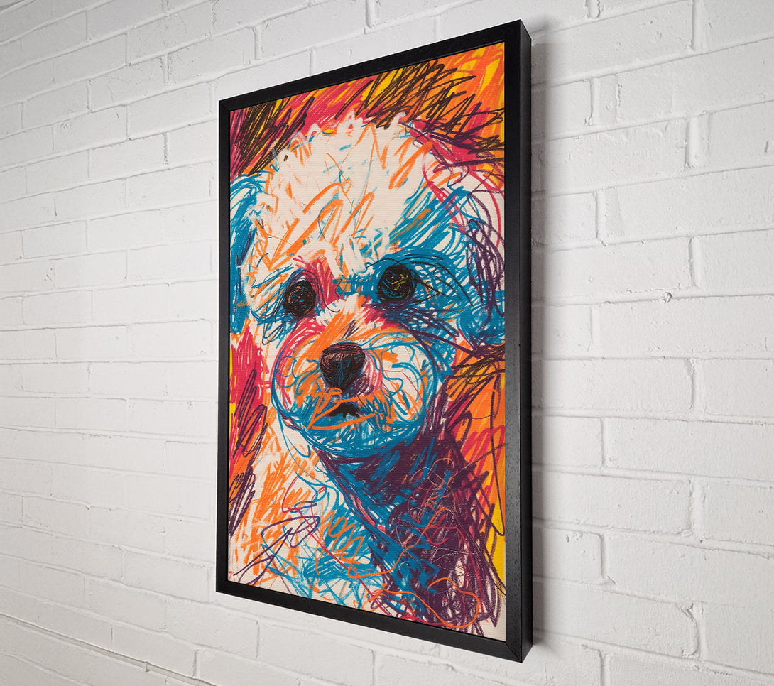  A Canvas Print of Blue Furry Gaze Canvas Art
