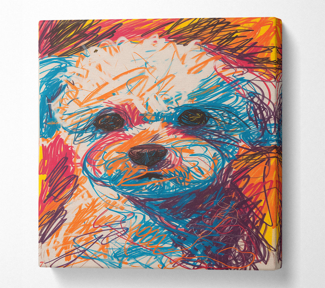 A Canvas Print of Blue Furry Gaze Canvas Art