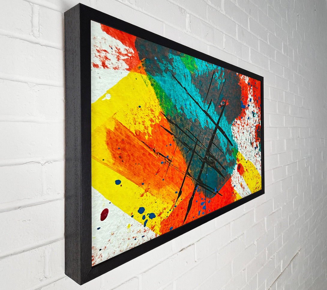  A Canvas Print of Teal Grid Abstract Canvas Art
