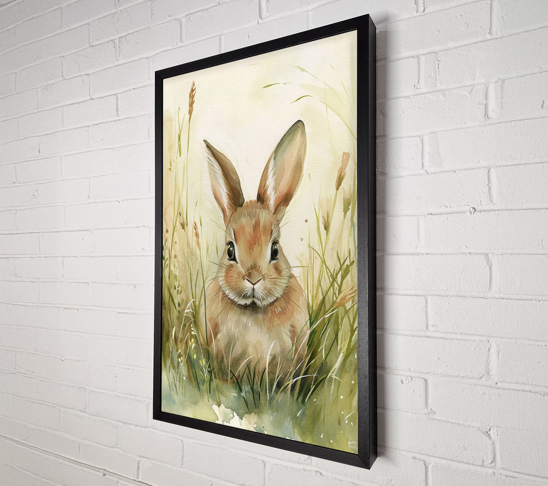  A Canvas Print of Brown Bunny In The Grass Canvas Print