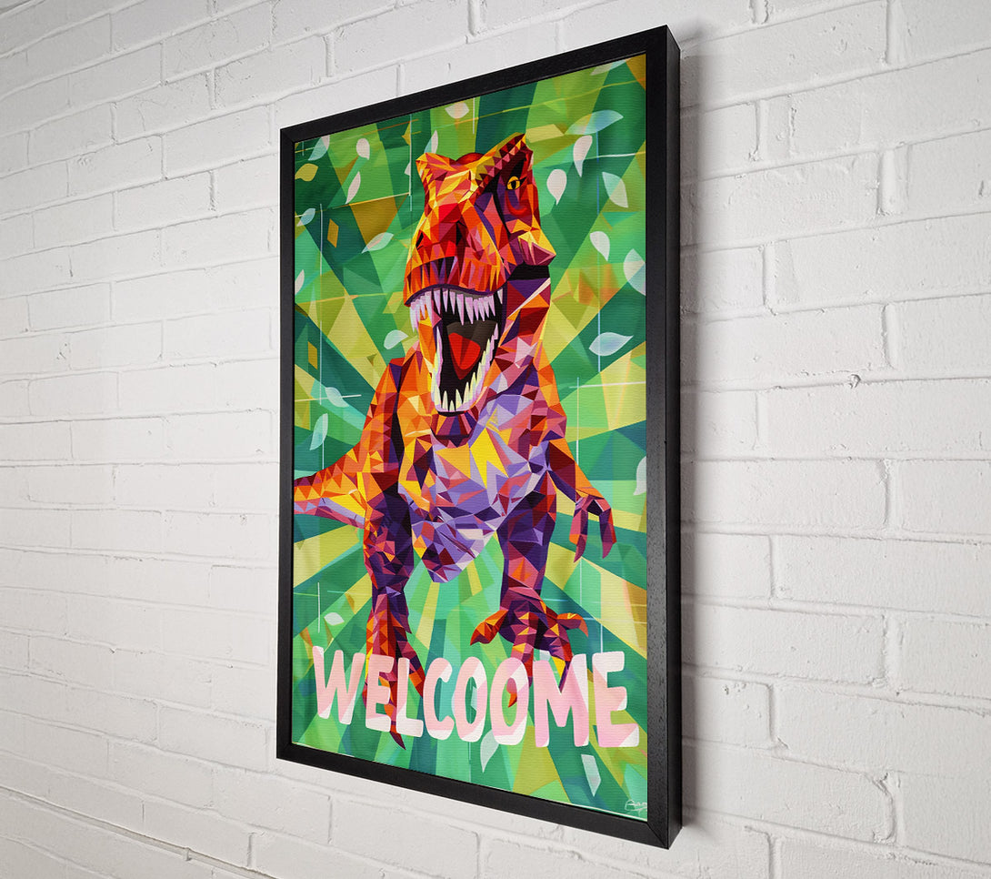  A Canvas Print of Orange Welcome Rex Canvas Wall Art