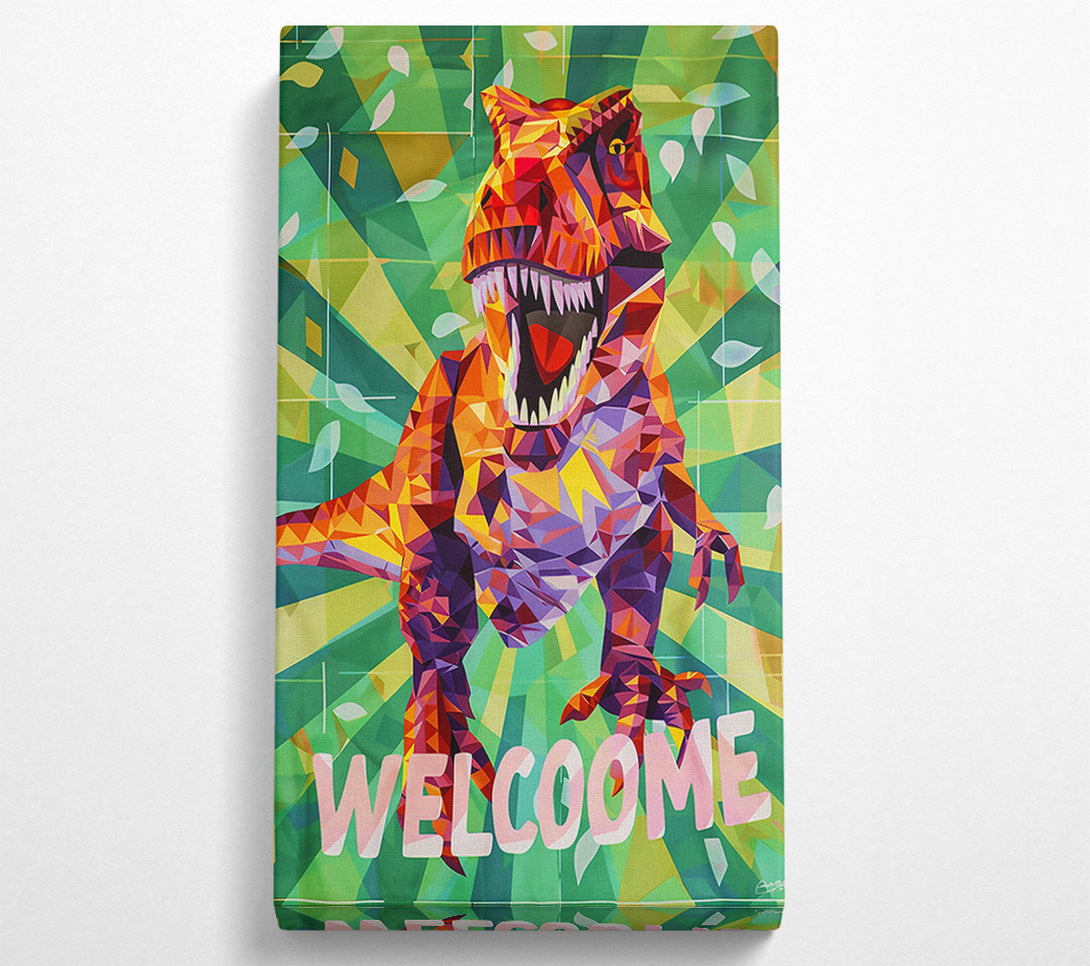  A Canvas Print of Orange Welcome Rex Canvas Wall Art