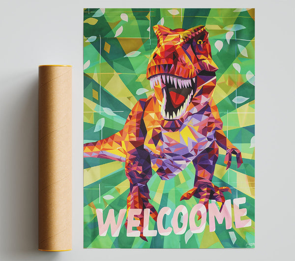 Orange Welcome Rex Poster