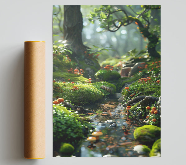 Green Stream'S Whisper Print