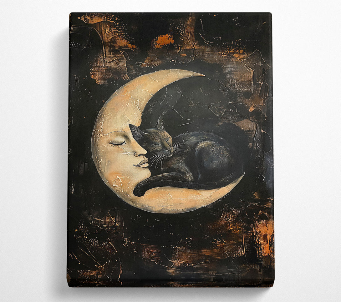  A Canvas Print of Golden Moon Dreams Canvas Wall Art