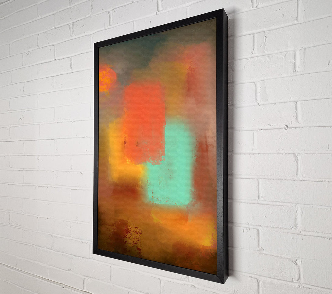  A Canvas Print of Orange And Teal Dreams Canvas Wall Art