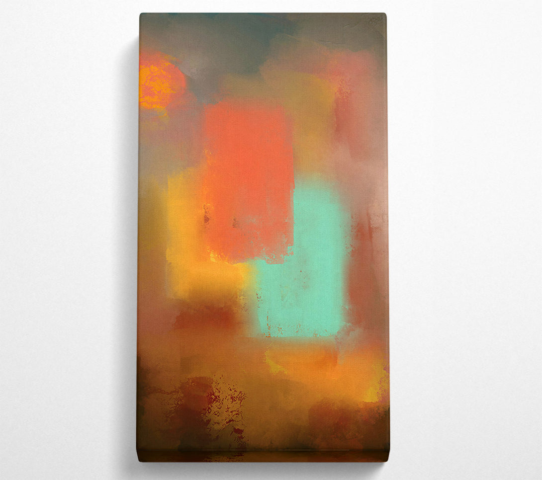  A Canvas Print of Orange And Teal Dreams Canvas Wall Art