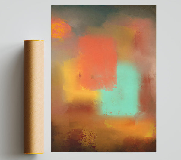 Orange And Teal Dreams Poster