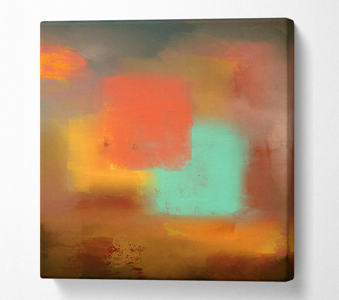  A Canvas Print of Orange And Teal Dreams Canvas Wall Art