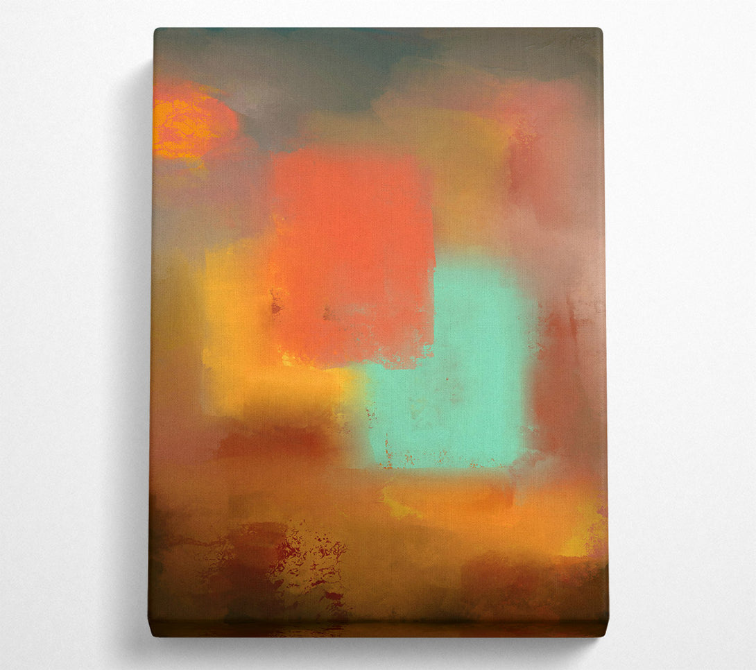  A Canvas Print of Orange And Teal Dreams Canvas Wall Art