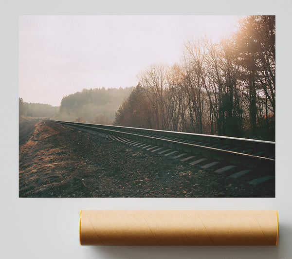 Golden Tracks Ahead Giclee Print