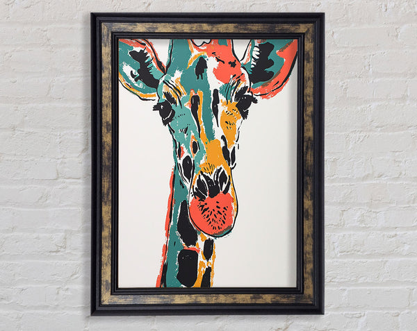 Arty Giraffe Framed Print