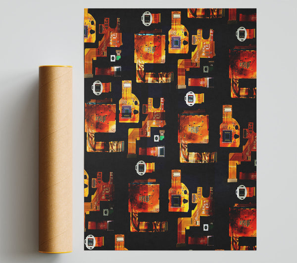 Copper Circuitry Dreams Poster