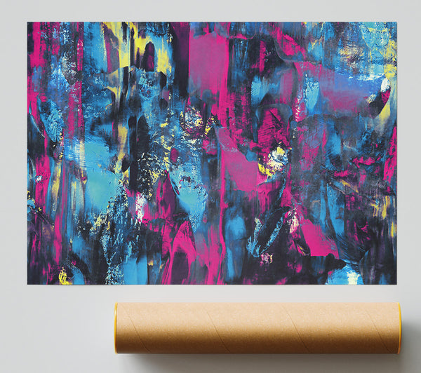Fuchsia And Indigo Dreams Poster