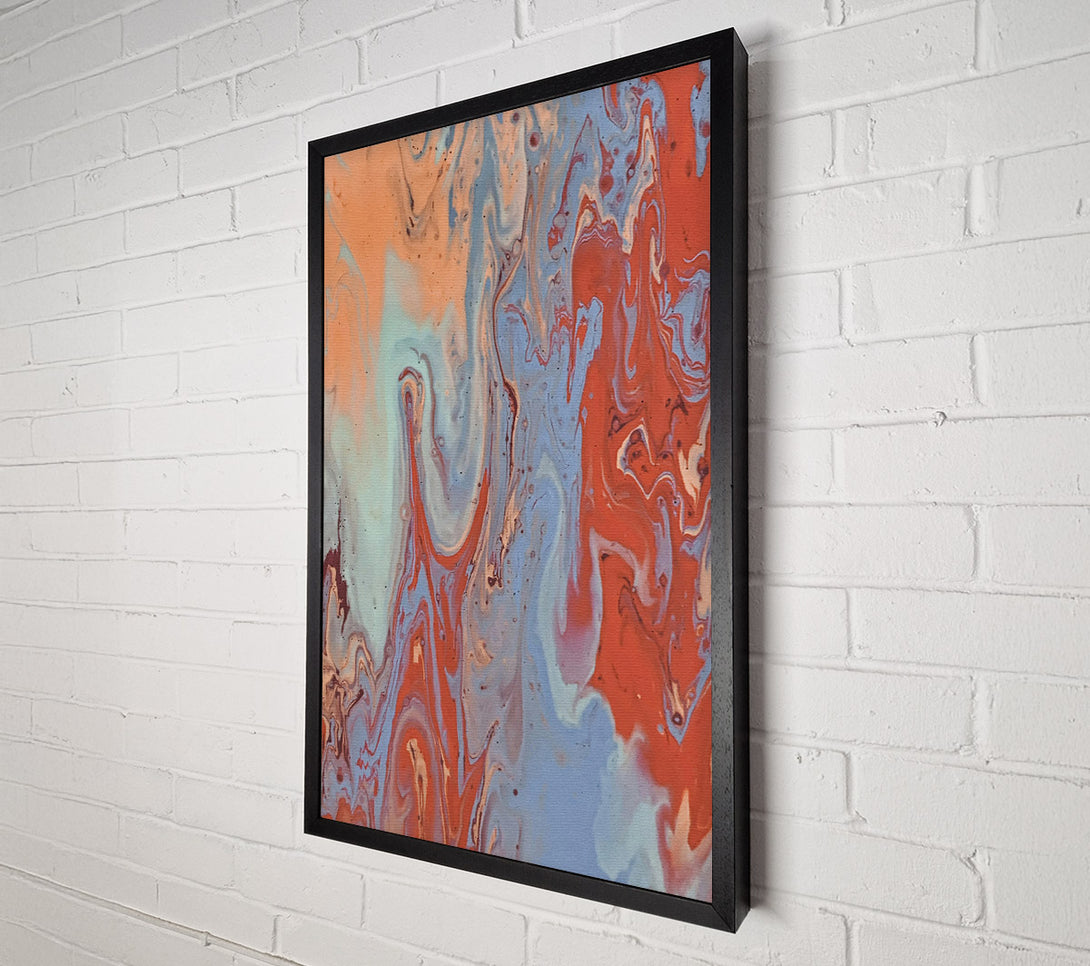  A Canvas Print of Red And Blue Swirls Canvas Print