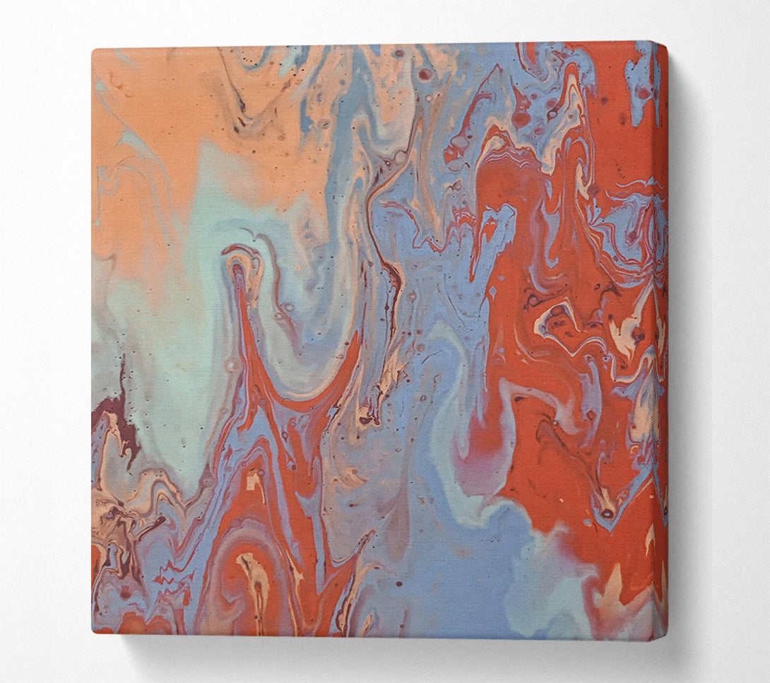  A Canvas Print of Red And Blue Swirls Canvas Print